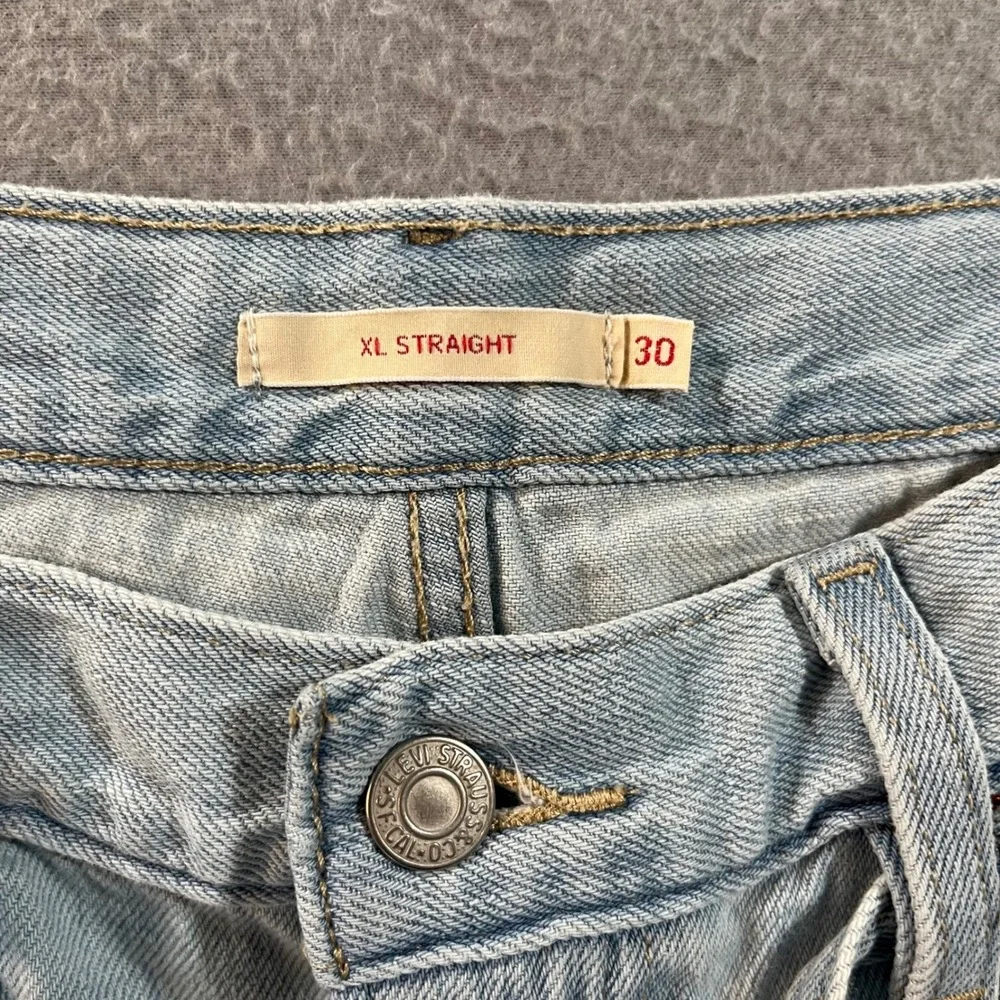 Levis Premium XL Straight tie waist Wide Leg Light Wash jeans W30 L29 A8701-0008